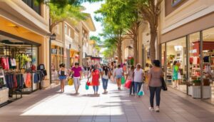 bargain shopping at outlets