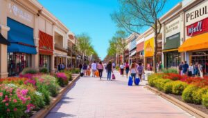 navigating outlet mall shopping