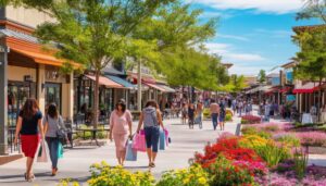 shopping at outlet malls