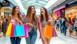 shopping spree with friends